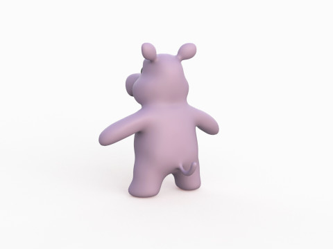 Little animal baby - Hippo cute - Animated Model 3D
