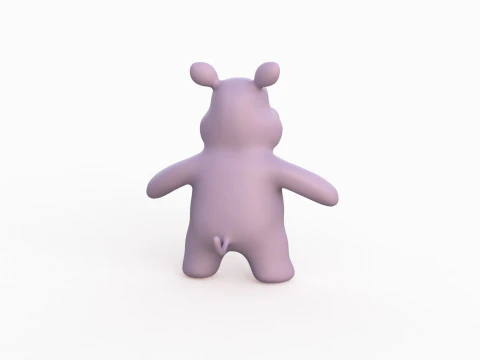 Little animal baby - Hippo cute - Animated 3D Model