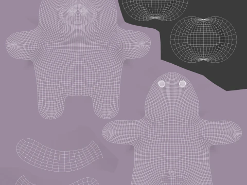 Little animal baby - Hippo cute - Animated 3D Model