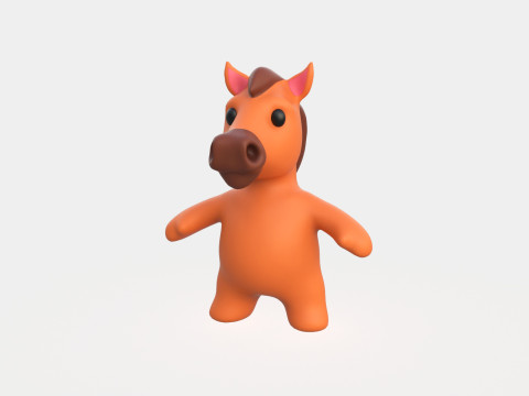Little animal baby - Horse cute - Animated Model 3D