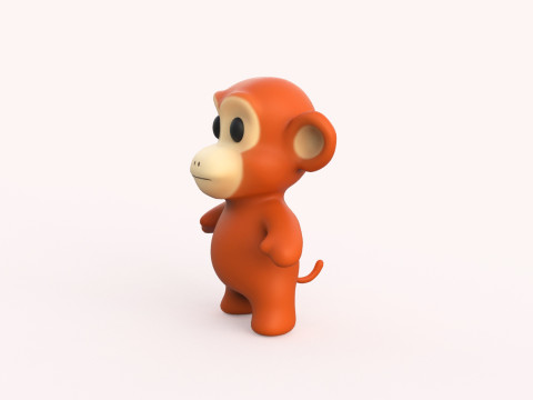 Little animal baby - Monkey cute - Animated 3D Model