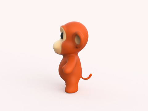 Little animal baby - Monkey cute - Animated 3D Model
