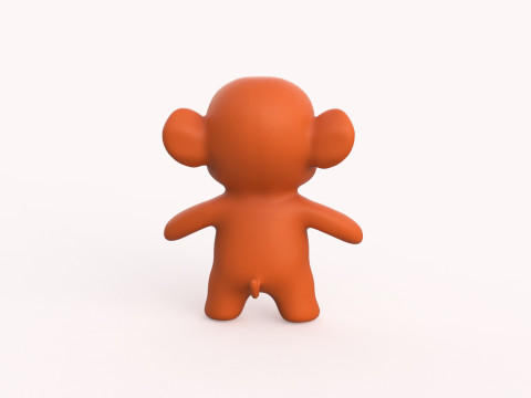 Little animal baby - Monkey cute - Animated 3D Model
