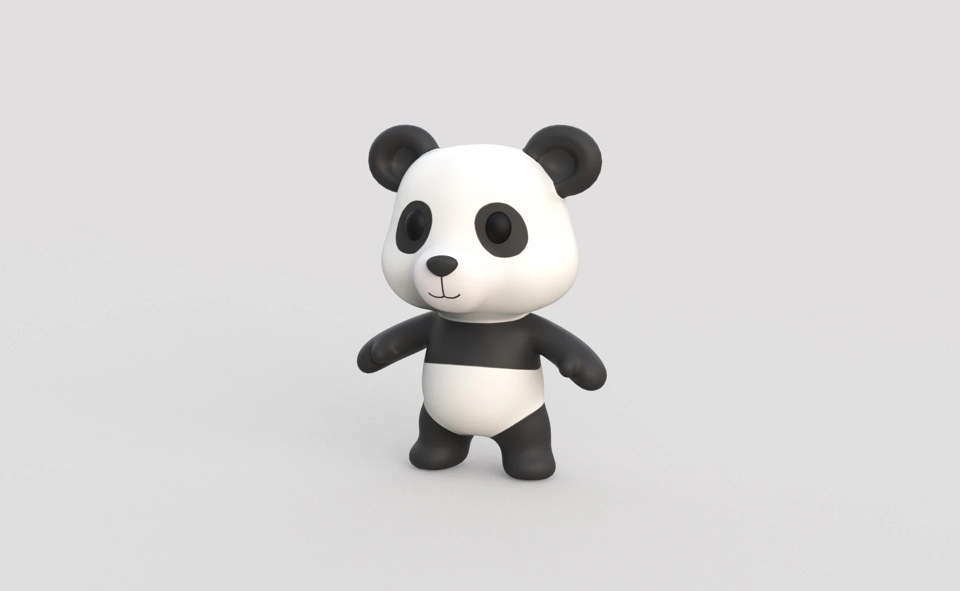 Little animal baby - Panda cute - Animated 3D Model .c4d .max .obj .3ds .fbx .stl .blend 