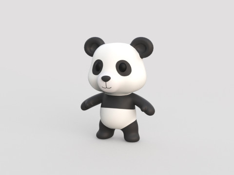 Little animal baby - Panda cute - Animated Model 3D