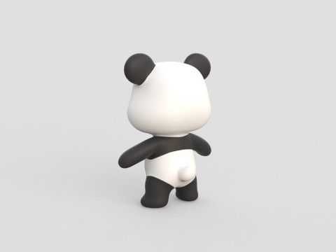 Little animal baby - Panda cute - Animated 3D Model
