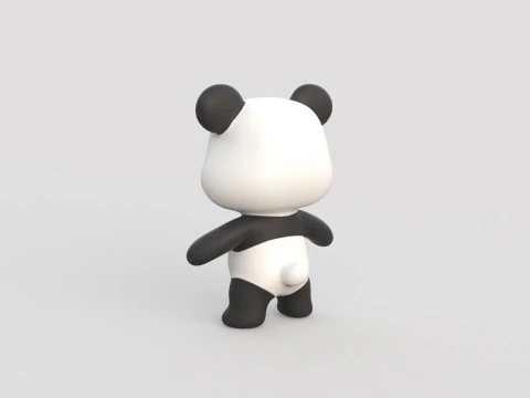 Little animal baby - Panda cute - Animated 3D Model