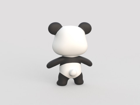 Little animal baby - Panda cute - Animated 3D Model