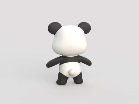 Little animal baby - Panda cute - Animated 3D Model