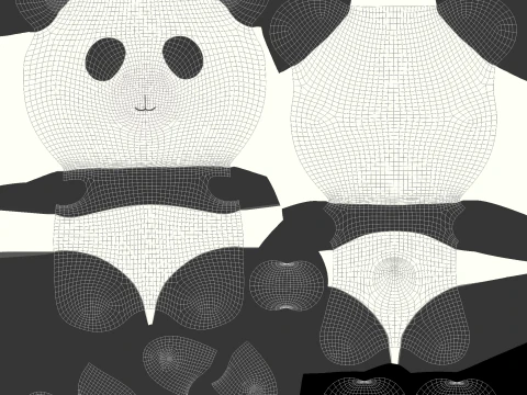 Little animal baby - Panda cute - Animated 3D Model