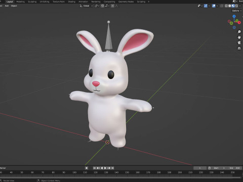Little animal baby - Rabbit cute - Animated Modelo 3D