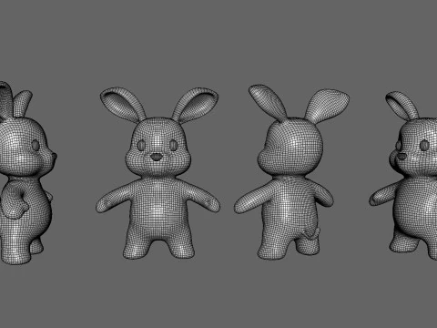 Little animal baby - Rabbit cute - Animated 3D Model