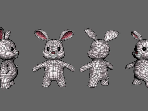 Little animal baby - Rabbit cute - Animated 3D Model