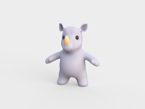 Little animal baby - Rhino cute - Animated 3Dモデル