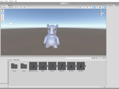 Little animal baby - Rhino cute - Animated 3D Model