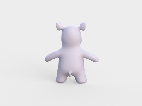 Little animal baby - Rhino cute - Animated 3D Model