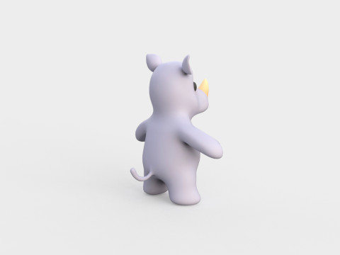 Little animal baby - Rhino cute - Animated 3D Model
