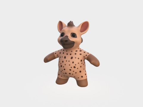 Little animal baby - Hyena cute - Animated 3D Model