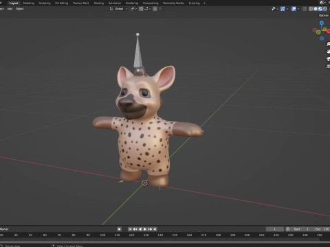 Little animal baby - Hyena cute - Animated 3D 모델