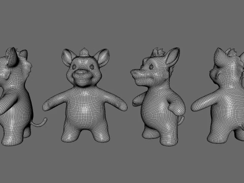 Little animal baby - Hyena cute - Animated 3D Model