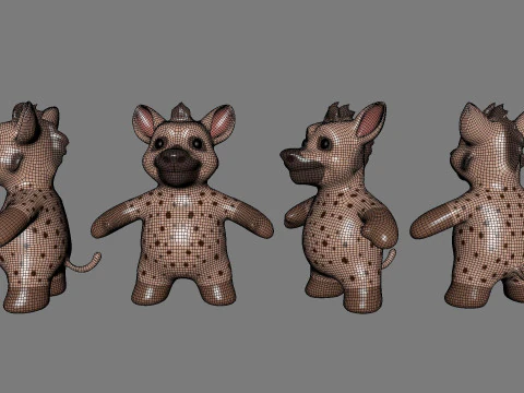Little animal baby - Hyena cute - Animated 3D Model