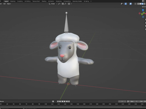 Little animal baby - Sheep cute - Animated Modelo 3D