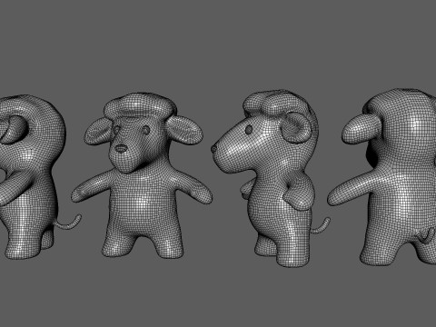 Little animal baby - Sheep cute - Animated Modelo 3D