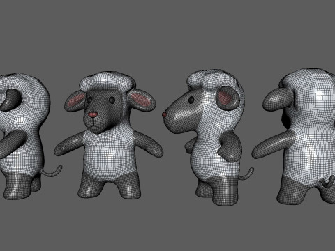 Little animal baby - Sheep cute - Animated Modelo 3D