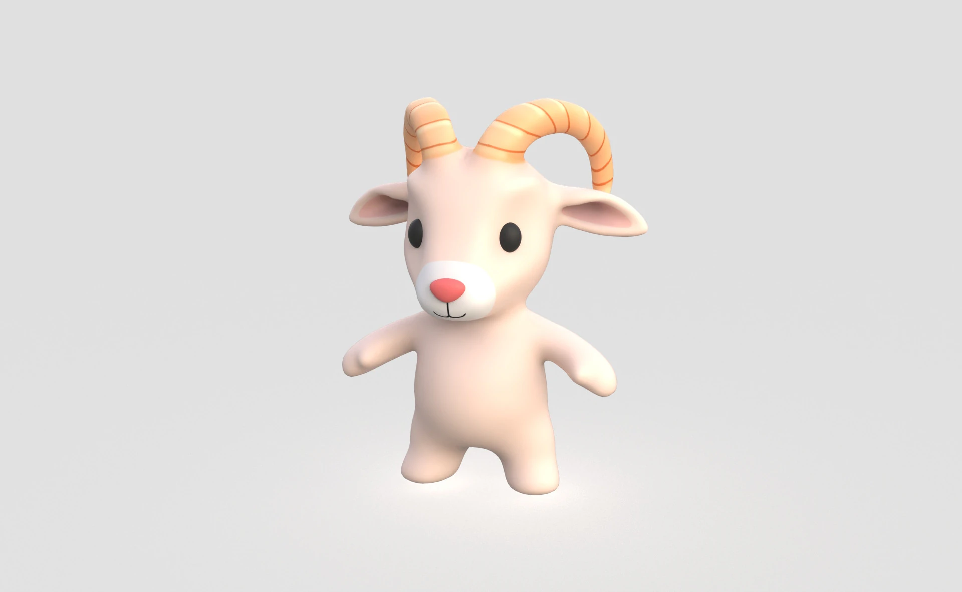 Animalzinho beb&ecirc; - Cabra fofa - Animado Modelo 3D .c4d .max .obj .3ds .fbx .stl .blend 