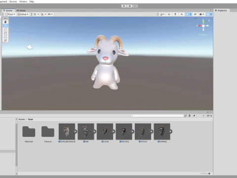 Animalzinho beb&ecirc; - Cabra fofa - Animado Modelo 3D