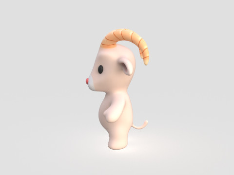 Little animal baby - Goat cute - Animated 3D Модель