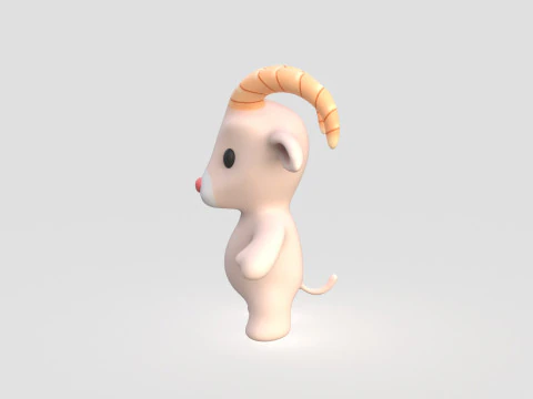 Animalzinho beb&ecirc; - Cabra fofa - Animado Modelo 3D