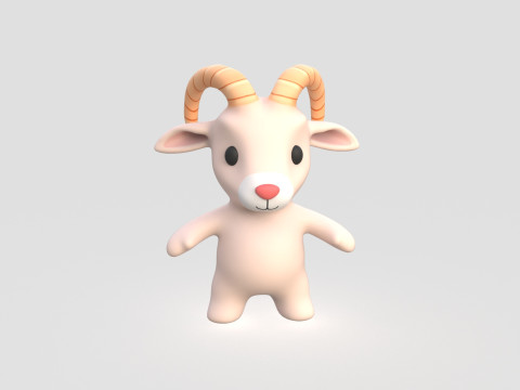 Little animal baby - Goat cute - Animated 3D Модель