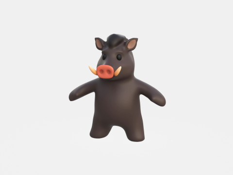Little animal baby - Wild Boar cute - Animated 3D Model