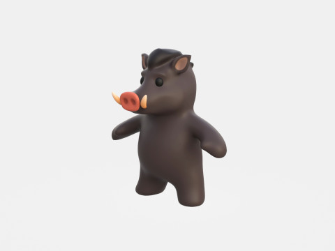 Little animal baby - Wild Boar cute - Animated 3D Model