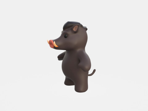 Little animal baby - Wild Boar cute - Animated 3D Model