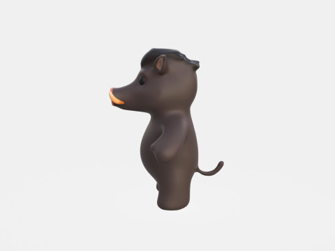 Little animal baby - Wild Boar cute - Animated 3D Model