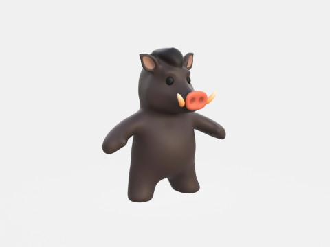 Little animal baby - Wild Boar cute - Animated 3D Model