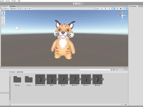 Little animal baby - Lynx cute - Animated 3D 모델