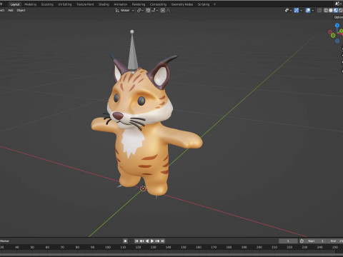 Little animal baby - Lynx cute - Animated 3D 모델