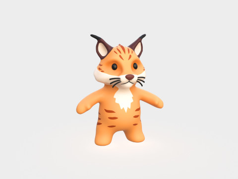 Little animal baby - Lynx cute - Animated 3D 모델