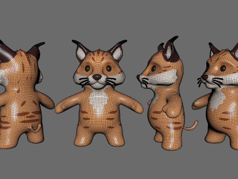 Little animal baby - Lynx cute - Animated 3D 모델