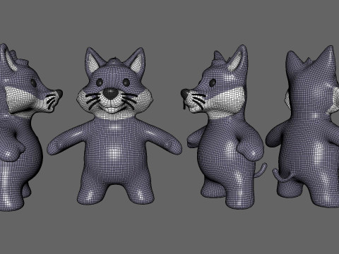 Little animal baby - Wolf cute - Animated 3D Model