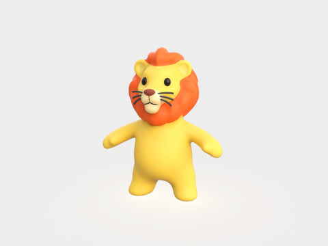 Little animal baby - Lion cute - Animated 3D Model
