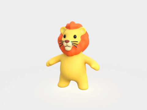 Animalzinho beb&ecirc; - Le&atilde;o fofo - Animado Modelo 3D
