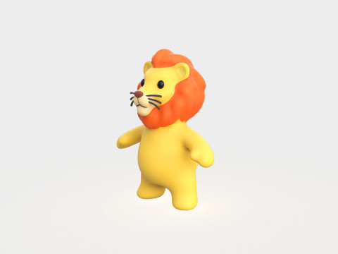 Little animal baby - Lion cute - Animated 3D-Modell