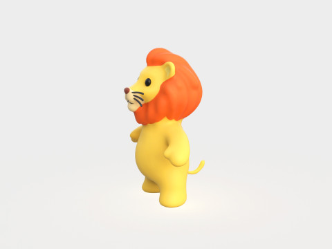 Little animal baby - Lion cute - Animated 3D-Modell