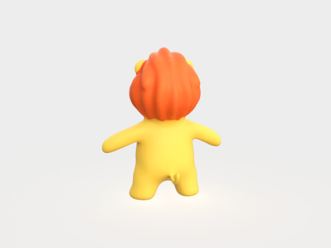 Little animal baby - Lion cute - Animated 3D-Modell