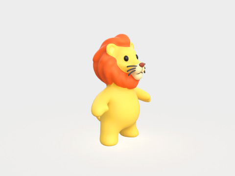 Little animal baby - Lion cute - Animated 3D-Modell