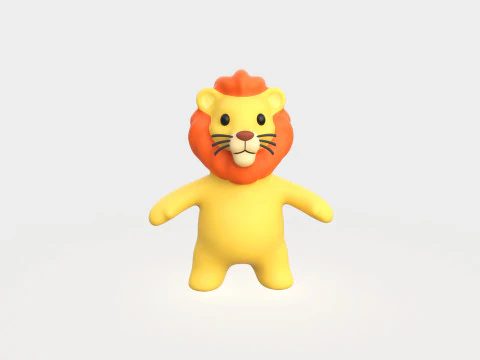 Little animal baby - Lion cute - Animated 3D Model